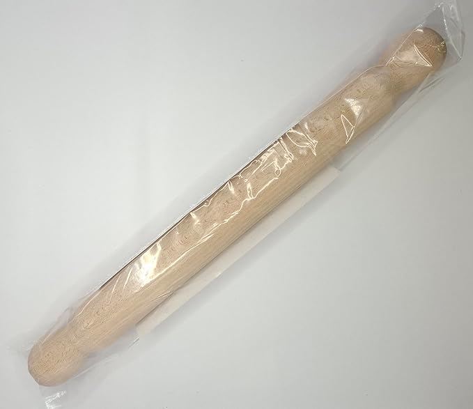 Tuuli Kitchen – French Wooden Rolling Pin, Baking Roller for Rolling Out Pizza, Pasta, Puff and Other Doughs, 40 x 4 cm