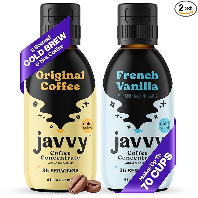 Coffee Concentrate Bundles - Cold Brew Coffee, Perfect for Hot or Iced Instant Coffees, Hot Drinks, Cold Brew Concentrate - Original & French Vanilla