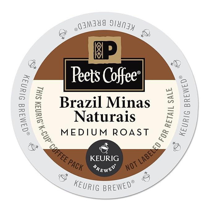 Peet's Coffee & Tea Coffee Brazil Minas Naturals K-Cup Portion Pack for Keurig K-Cup Brewers, 22 Count
