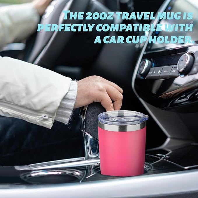 20oz Tumbler with Straw and Brush, Stainless Steel Vacuum Insulated tumbler, Double Wall Insulated Coffee Tumbler for Outdoor, Home, Travel,Office (Mix-1,8pcs)