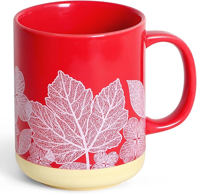 17 oz Large Coffee Mug with Handle Tea Cup Novelty Coffee Cup for Men Women Office Work.Microwave and Dishwasher Safe, Red