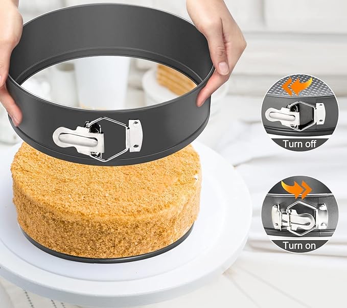 7 Inch Springform Pan Round Non Stick Cheesecake Pan Durable Baking Cake Pans with Removable Bottom Cake Molds for Baking