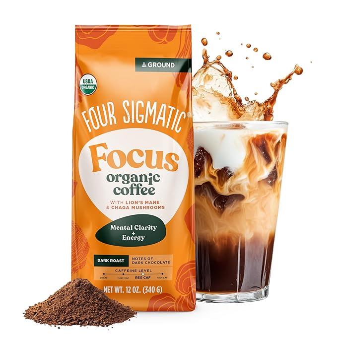 Four Sigmatic Mushroom Ground Coffee, Lion's Mane, 12 Ounce
