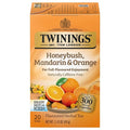Twinings Honeybush, Mandarin, & Orange Herbal Tea Individually Wrapped Bags, 20 Count (Pack of 1), Naturally Caffeine-Free, Enjoy Hot or Iced, 20 Teabags
