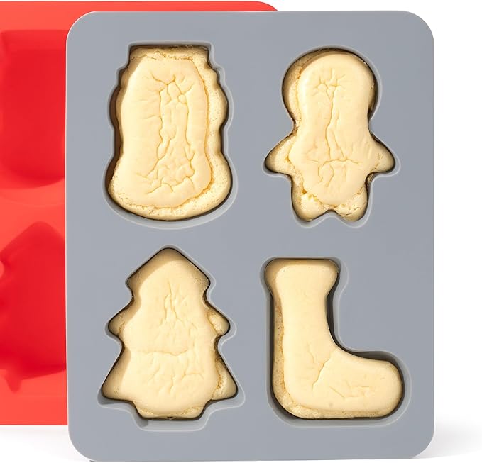 Li&Zhao Silicone Muffin Pans for Baking - 2 PCS Thick Silicone Cupcake Pan Egg Bite Molds Muffin Cups Mini Cupcake Pans for Making Muffin Cakes,Tart,Festival