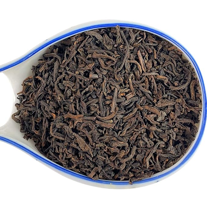 TIAN HU SHAN Puerh Tea - Ripe Pu'erh, Aged Black, 8 Ounce (Pack of 1)