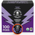 Death Wish Coffee - Single Serve Pods - Dark Roast Coffee Pods - Made with USDA Certified Organic (Espresso Roast, 100 Count)