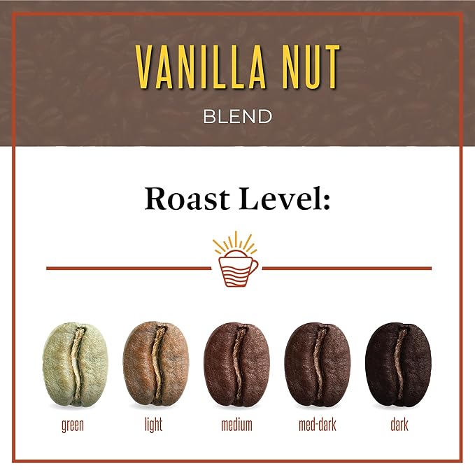 San Diego Coffee Vanilla Nut, Medium Roast, Whole Bean Coffee, 16-Ounce Bag Café en grano tostado
