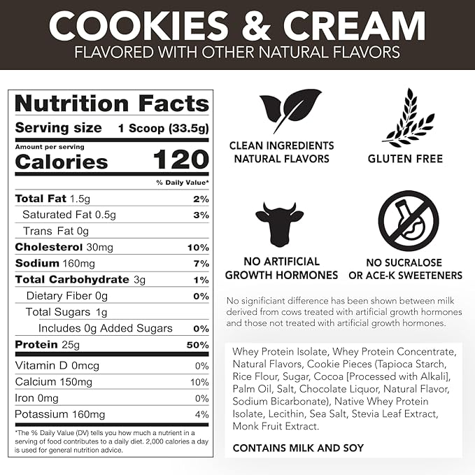 Naturally Flavored Rival Whey - Cookies and Cream - 5lb