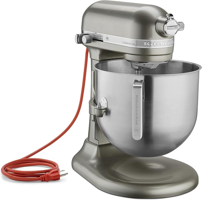 KitchenAid KSM8990CU 8-Quart Commercial Countertop Mixer, 10-Speed, Gear-Driven, Contour Silver
