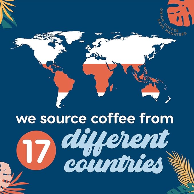 Manatee Gourmet Coffee, Whole Bean, Medium Roast, Caribbean Delight, 2 lb bag, 32 oz