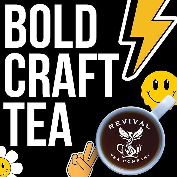 Revival Tea Company Lemont Mint Tea - Herbal Tea Blend of Peppermint, Spearmint and Lemon - Caffeine Free - 24 Tea Bags