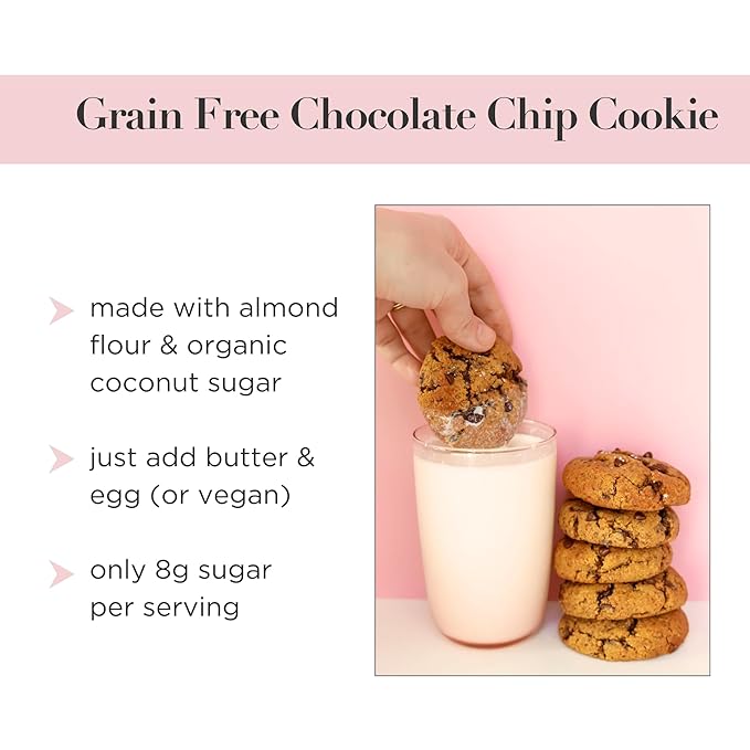 Stellar Eats Grain-Free Chocolate Chip Cookie Mix | Almond Flour-Based | Gluten-Free, Dairy-Free, Paleo-Friendly | Soft, Chewy & Fudgy | Sweetened with Unrefined Coconut Sugar | Makes 14–16 Cookies