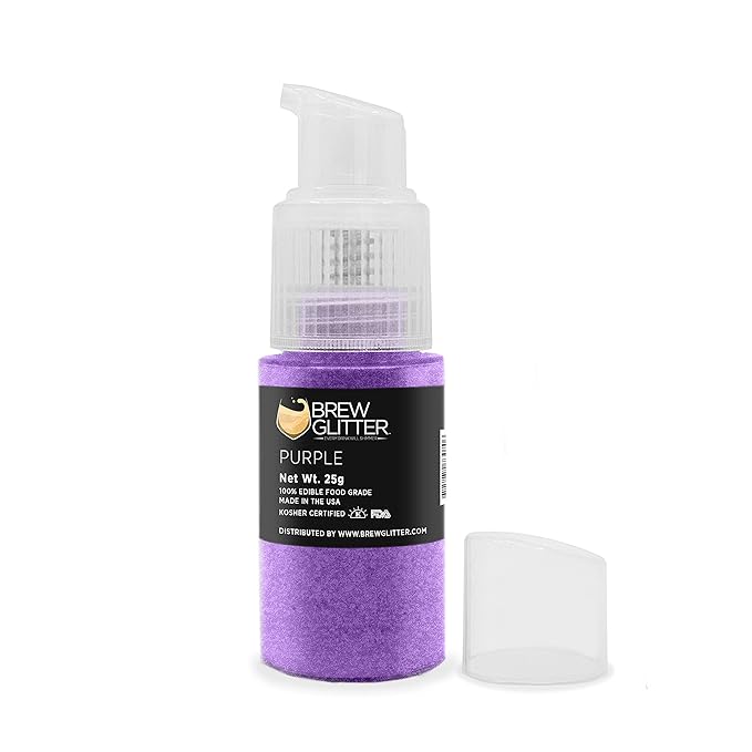 Brew Glitter - Purple (25g 1x Pump) | Edible Glitter For Drinks, Beer and Cocktail Beverages