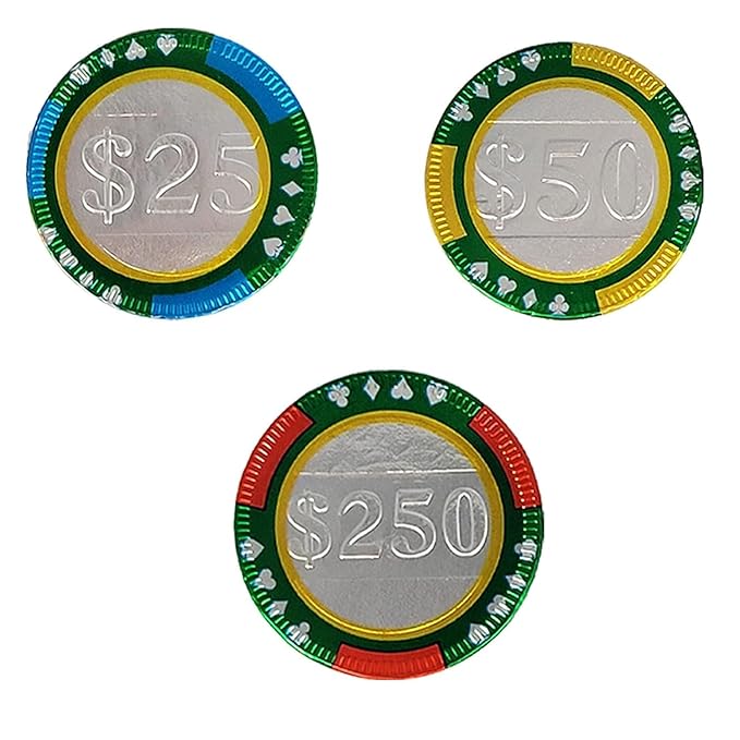 Fruidles Casino Poker Chips, Belgian Milk Chocolate Coins, Kosher Certified Dairy, Non GMO (1000-Pack)