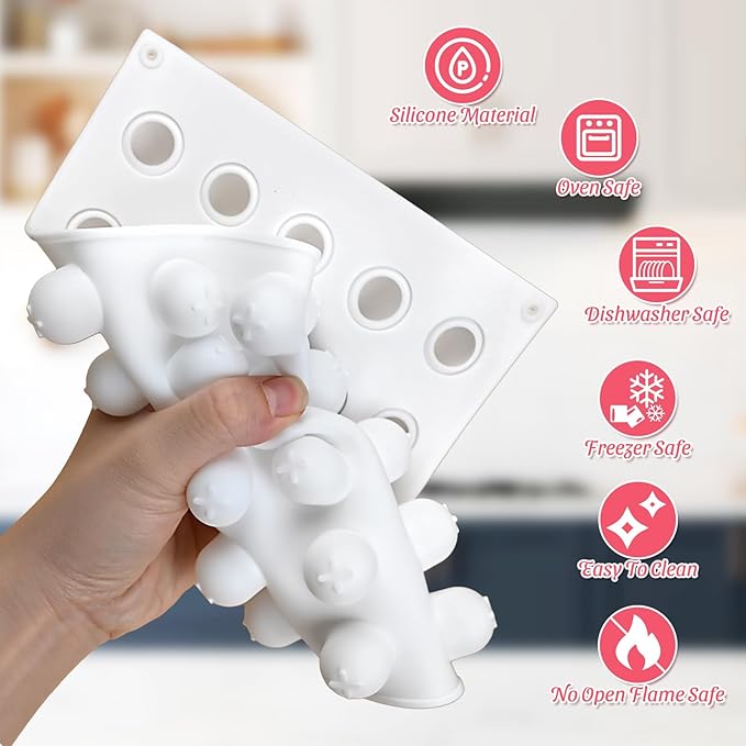 Small Chocolate Molds, 35-Cavity Silicone Sphere Candy Molds, Chocolate Mold for Cake Decoration, Chocolate Candy Gummy Mousse Jelly Pudding Ice Cube Tray, Fruit Snacks, Keto Snacks