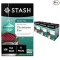 Stash Tea Christmas Eve Herbal Tea - Naturally Caffeine Free, Non-GMO Project Verified Premium Tea with No Artificial Ingredients, 18 Count (Pack of 6) - 108 Bags Total