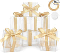COTOPHER 60 Pcs Clear Favor Boxes, 1.5x1.5x1.5 Inch Single Chocolate Truffle Box, Plastic Mini Cube for Wedding Favors, Baby Shower, Small Gifts
