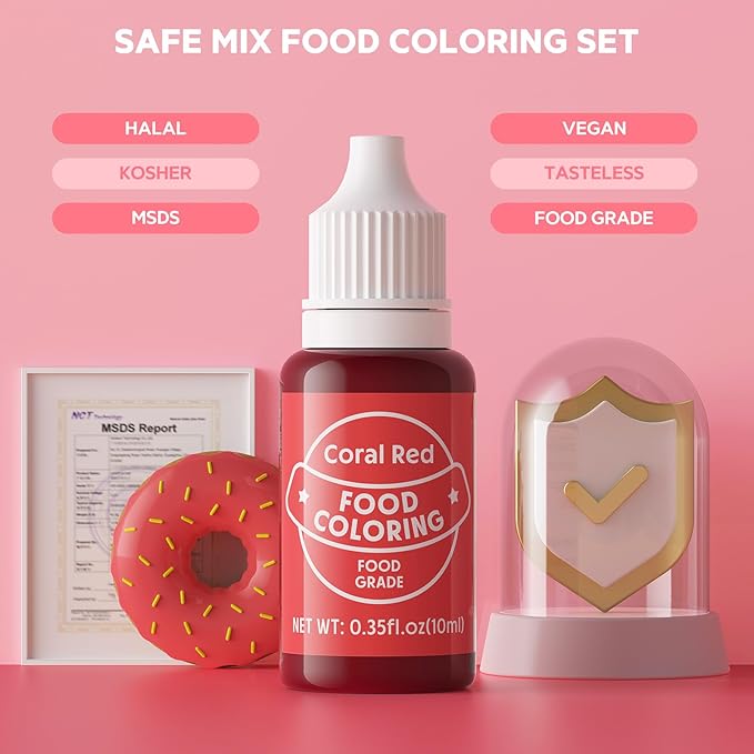 Food Coloring for Baking - Cherrysea 26 Vibrant Cake Coloring Liquid Set for Dessert Decorating, Food Grade Food Dye for Icing,Fondant,Cookies,Easter Egg,Making DIY Supplies Kit- 0.35 Fl. oz/Bottles