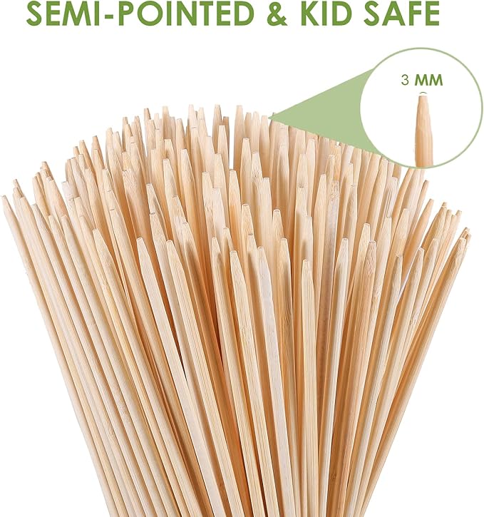 240 PCS Smores Sticks 36" Long 5mm Thick, Marshmallow Roasting Smore Sticks Bamboo, Disposable Marshmellow Sticks Camping Heavy Duty SMores Skewers for Outdoor Fire Pits Campfires Hot Dog Sausage