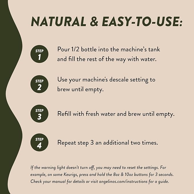 Effective Keurig Descaling Solution (2 Uses) – Universal Coffee Machine Descaler for Keurig, Nespresso, Breville, Delonghi