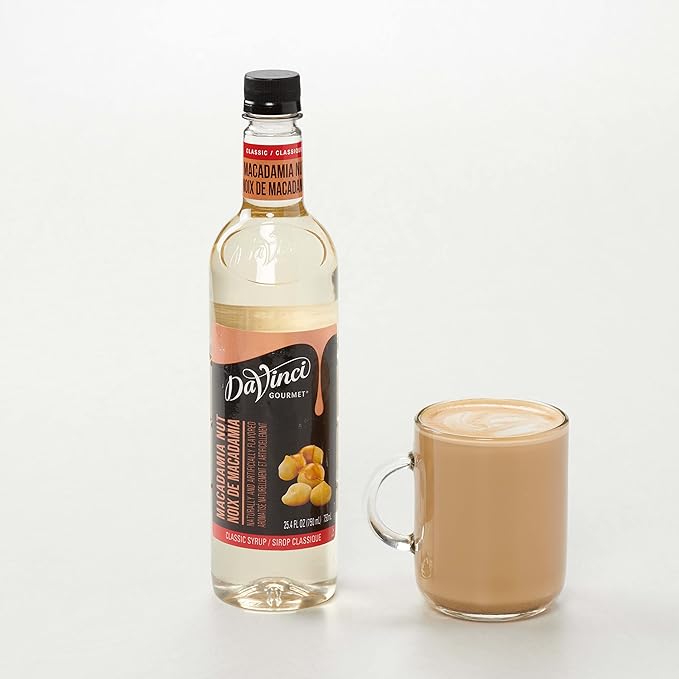 DaVinci Gourmet Classic Macadamia Nut Syrup, 25.4 Fluid Ounces (Pack of 4)