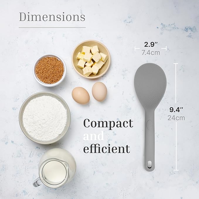 3 Pcs Colorful Silicone Rice Paddle, Heat Resistant Non-Stick Rice Spoon Spatula with Comfortable Handle for Cooking and Serving Mashed Potatoes, Scrambled Eggs, Sticky Bread Pudding
