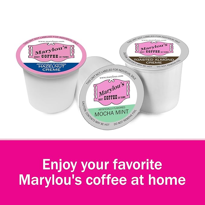 Marylou's Hazelnut Crème Gourmet Coffee - Single Serve K-Cup Pods, 72 Count, Compatible with Keurig Brewers