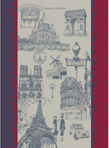 Garnier Thiebaut J'aime Paris Tricolore (I Love Paris Tricolor) French Kitchen Towel 22"x30", Cotton, Jacquard