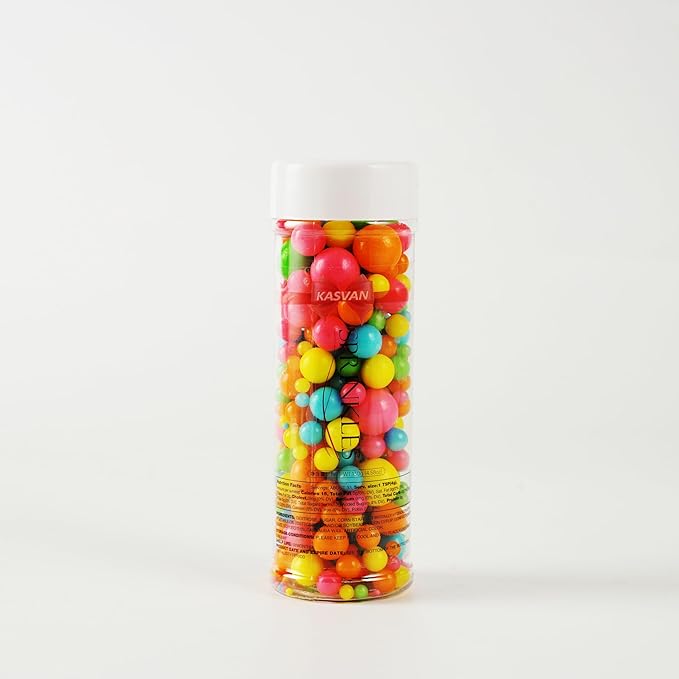 Kasvan Rainbow Pearl Sugar sprinkles - Edible Candy Pearls 130g/4.58 Oz, Mix Size Cake Candy, Decorate Cakes, Cookies, Ice Cream (Rainbow)