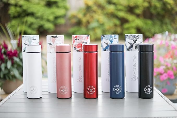 Teabloom - The ORIGINAL All-Brew Travel Tumbler & Thermos | OPRAH’s Favorite | 16oz/480ml Stainless Steel Insulated Water Bottle/Tea Flask/Cold Brew Coffee Mug