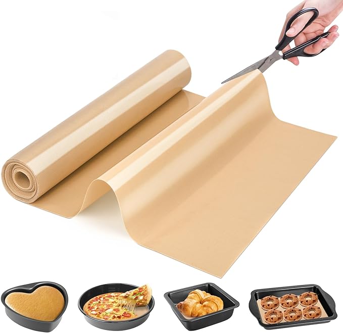Silicone Baking Mat Roll- Non Stick Best German SIlicone- Heat Resistant Silicone Pastry Mat for Dough Rolling, Non-slip Countertop Protector Mat, Freeze Dryer Mat for Making Cookie Pie Bread Pizza