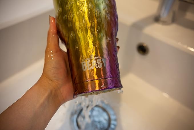 Beast 20 oz Tumbler Stainless Steel Vacuum Insulated Coffee Ice Cup Double Wall Travel Flask (Rainbow)