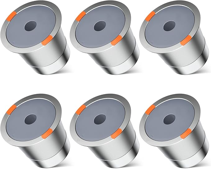 Reusable k Cup Coffee Filters,Universal stainless steel Refillable k Cups Filter Use for Keurig 2.0 and 1.0 Coffee Makers-brewers (6pack)