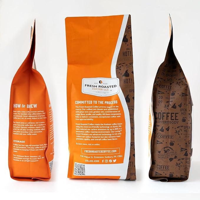 Fresh Roasted Coffee, French Roast, 12 oz, Dark, Kosher, Ground