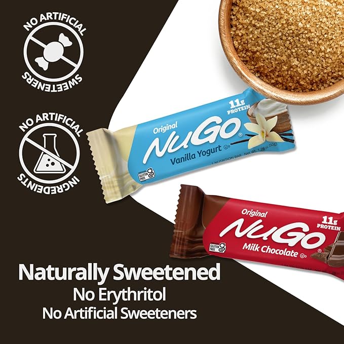 NuGo Protein Bar, Dulce De Leche, 15g Protein, Gluten Free, 15 Count