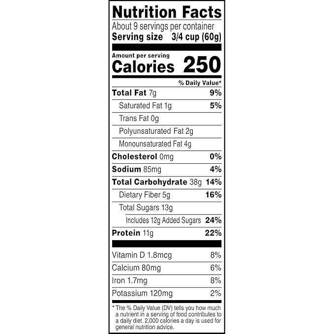Quaker Protein Granola, Oats Chocolate, & Almonds, 18oz Boxes (2 Pack)