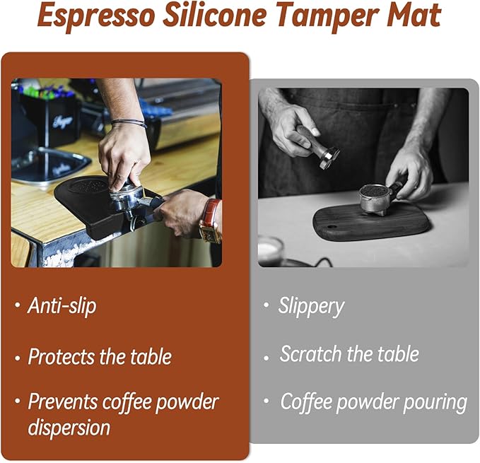 Coffee Espresso Tamper Set, 51mm Espresso Tamper & WDT Tool, Espresso Dosing Funnel, Silicone Gel Coffee Tamper Mat, Espresso Accessories