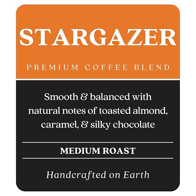 Copper Moon Medium Roast Whole Bean Coffee, Stargazer Blend, 2 Lb