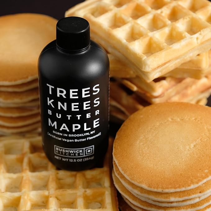Trees Knees Maple Syrup Gift Set, Sweet Syrup Collection Includes Trio of Cinnamon, Butter Maple, and Coffee Flavored Syrups, Unique Gift Box for Foodies
