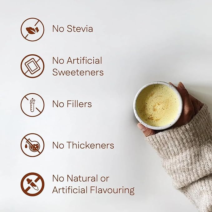 Golden Milk Magic (50 Servings) | Superfood 5 Mushroom Blend for Sleep, Relaxation, Relief | Turmeric, Ashwaghanda, Valerian, Chamomile + 5 Mushroom Blend | Smoothie, Hot Beverage