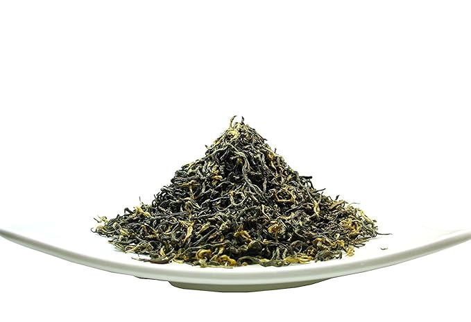 Greenhilltea,Organic Golden Monkey Black Tea Premium Loose leaf Tea Fujian Black Tea 3 oz