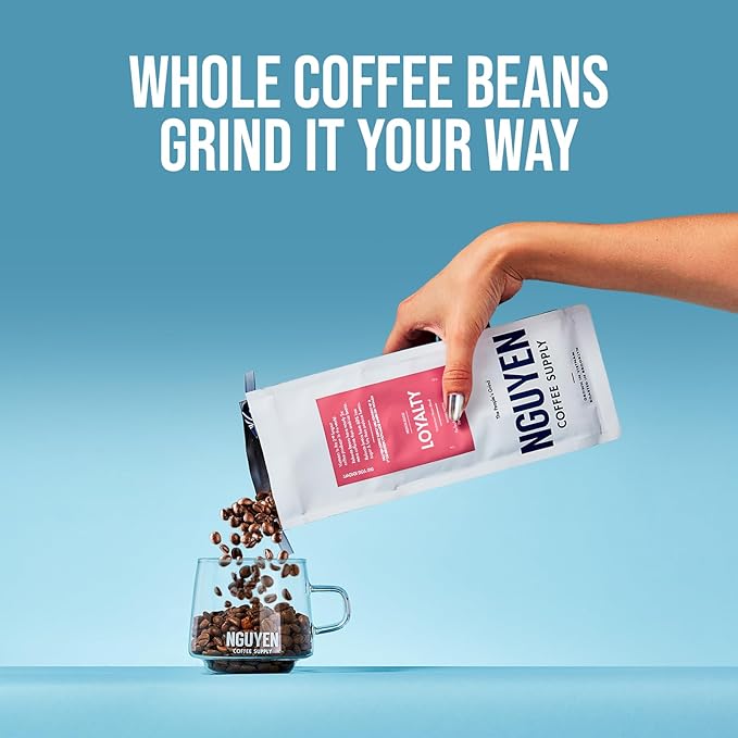 Nguyen Coffee Supply - Loyalty Signature Robusta & Arabica Blend: Medium Roast Premium Whole Coffee Beans, Vietnamese Single Origin, Direct Trade, Roasted in Brooklyn [12 oz Bag]