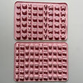 Mini Silicone Molds,120 Cups Chocolate Drops Mold,Fondant Cake Mold for Chocolate,Hard Candy,Biscuits,Cookie,Jelly,Sugarcraft,Homemade Treats and DIY Baking,2 Pack(66 Fruit & 54 Animal) Pink