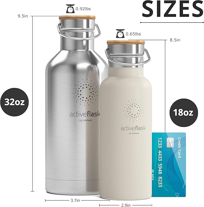 Stainless Steel Water Bottle with Straw, Infuser & 3 Lids: 18/32 OZ Leak-Proof Vacuum Insulated ACTIVE FLASK Drinking Bottles Hot Cold: Double Walled Outdoor Drink Thermo Mug Tea Coffee Sport Gym Bike