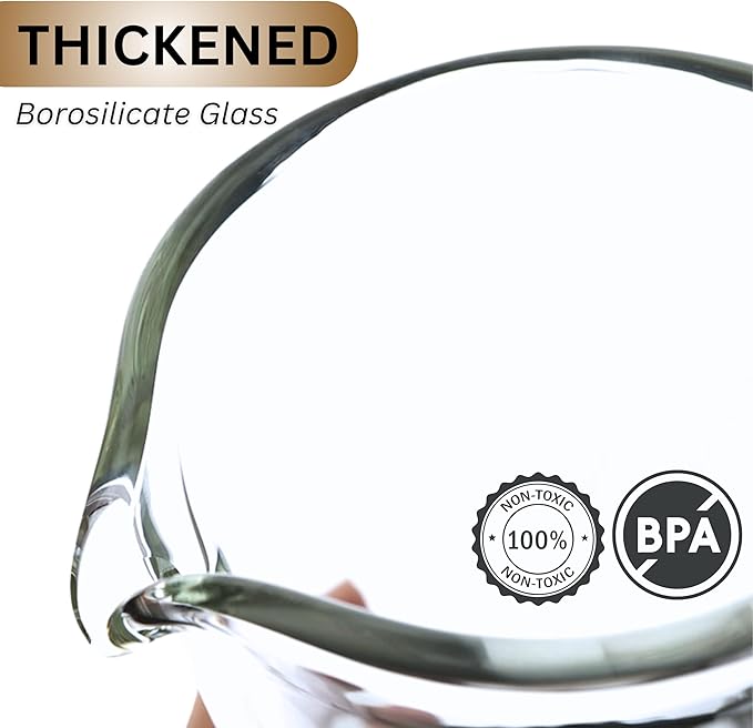 French Press Coffee & Tea Maker, 20 Ounce (500ml) – Thickened Double Wall Borosilicate Glass, 2-Cup, BPA Free, Small Coffee Press for Home, Office, Dorm, Gifts