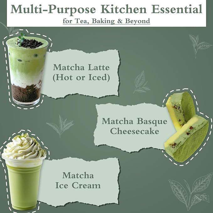 Matcha Whisk with Matcha Whisk Holder Bamboo Whisk Scoop Spoon Unique Gifts for Women Men Girl Friend Home Kitchen Decor Gifts for Tea Enthusiasts Christmas White