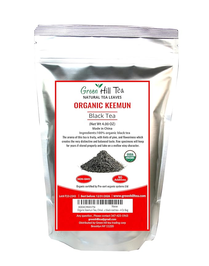 Keemun Tea, China’s most famous natural and organic black iced tea – 4 Oz Bag
