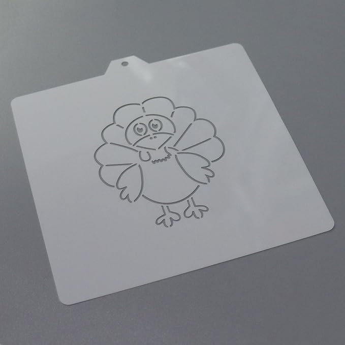 Thanksgiving Turkey Cookie cutter and stencil set Baking stencils and cutters bundle DIY bakery decorating kit Thanksgiving Cookie cutter with stencils Icing stencil and cookie cutter combo(Turkey)