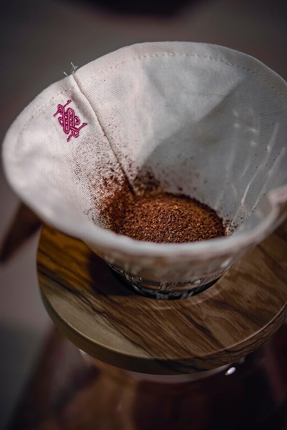 ATHIA Coffee Filter for Hario V60 size01, 100% Cotton Reusable Cone Shape Cloth Filter, for 1-2 Cup Small Pour-over Drippers, Eco-friendly Alternative to Paper Filters